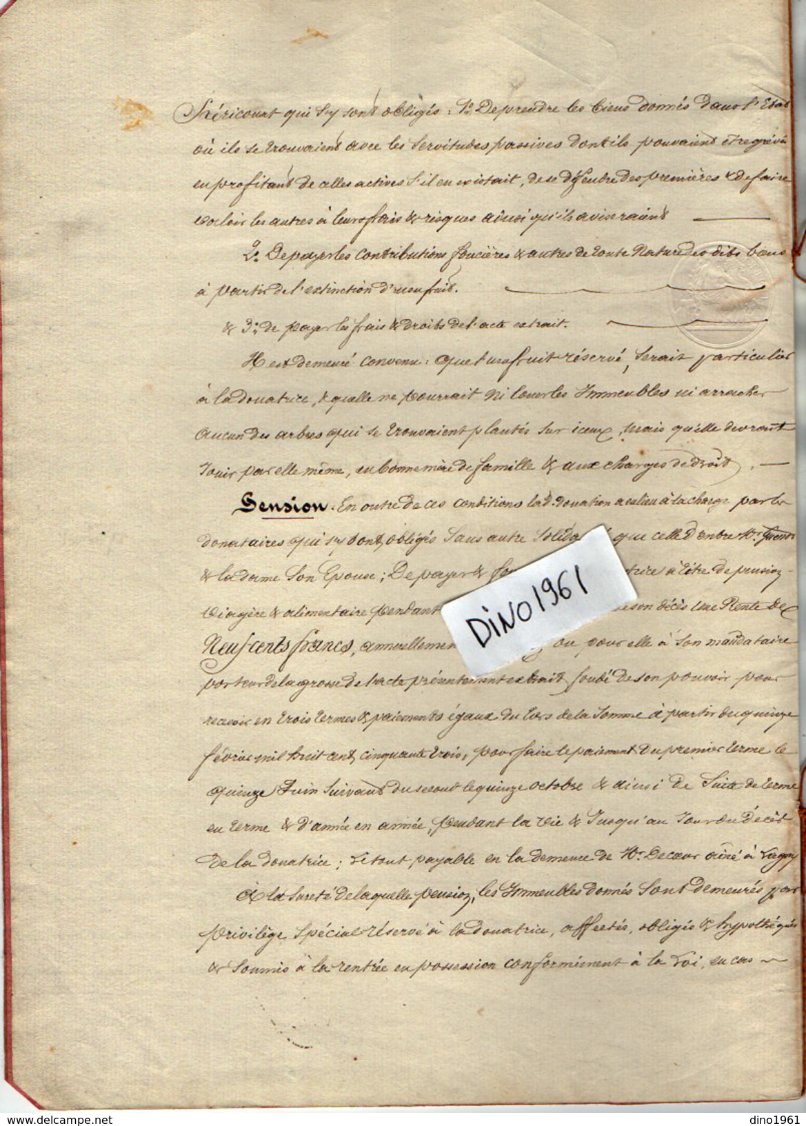 VP5662 - CHELLES - Acte De 1853 - Donation & Partage Par Mme Vve HERICOURT à LAGNY à Ses Enfants - Manuscripts