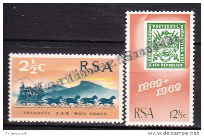 South Africa - Afrique Du Sud - Africa Sur  1969 Yvert 322 - 23 - 100th Anniversary Of The 1st Sud African Stamp - MNH - Neufs