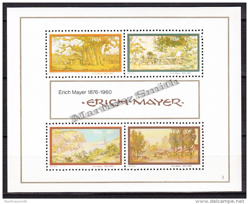 South Africa - Afrique Du Sud - Africa Sur 1976 Yvert  BF 4 - Erich Mayer Paintings - Miniature Sheetlet - MNH - Neufs