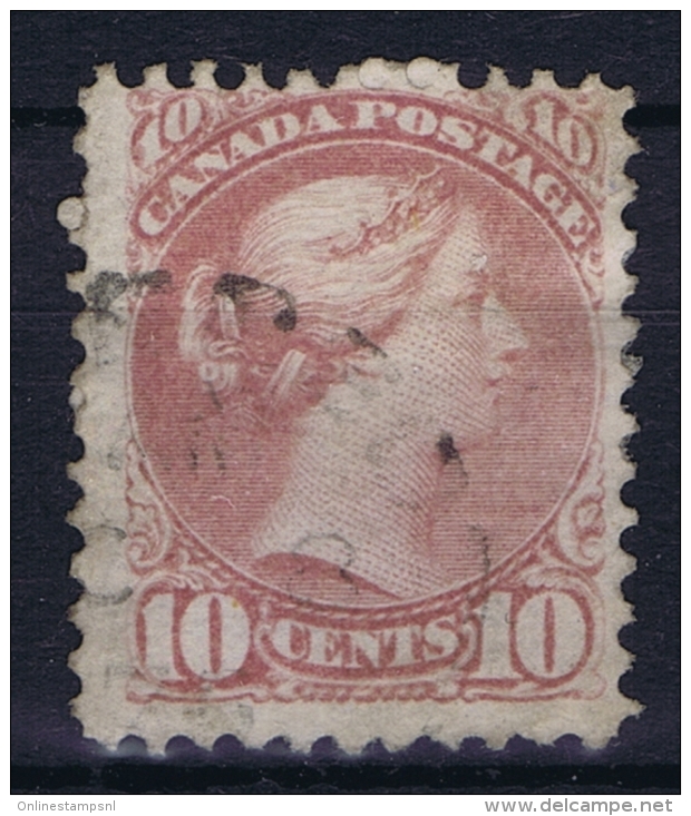 Canada: 1874  SG Nr 99  Used Thick Paper Very Pale Lilac Magneta - Gebraucht