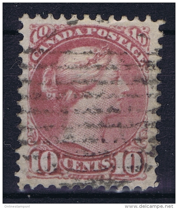 Canada: 1873  SG Nr 100  Used  Deep Lilac Magneta - Gebruikt