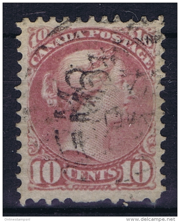 Canada: 1873  SG Nr 100  Used  Deep Lilac Magneta - Usati