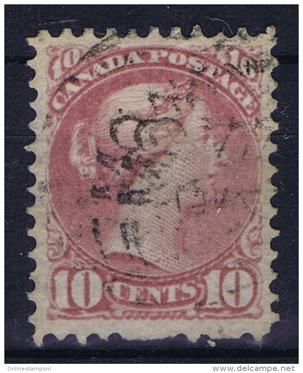 Canada: 1873  SG Nr 100  Used  Deep Lilac Magneta - Gebruikt