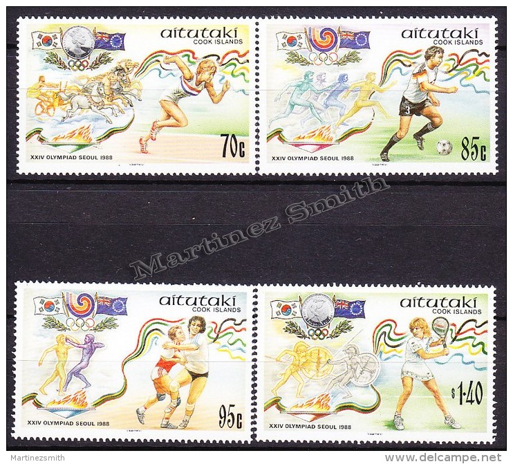 Aitutaki 1988 Yvert  468 - 71, Olympic Summer Games Of Seoul - MNH - Aitutaki