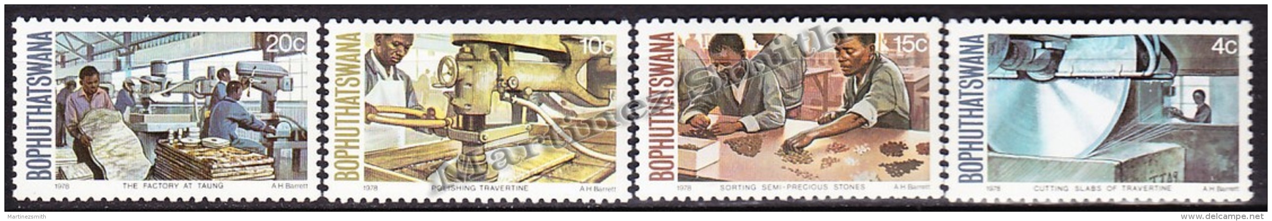 South Africa - Afrique Du Sud - Bophuthatswana 1978 Yvert 29 - 32, Gemstones &amp; Marble Industry - MNH - Ongebruikt