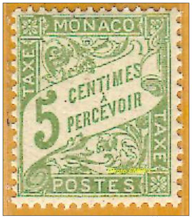 Monaco **LUXE 1905 Taxe 2 - Strafport