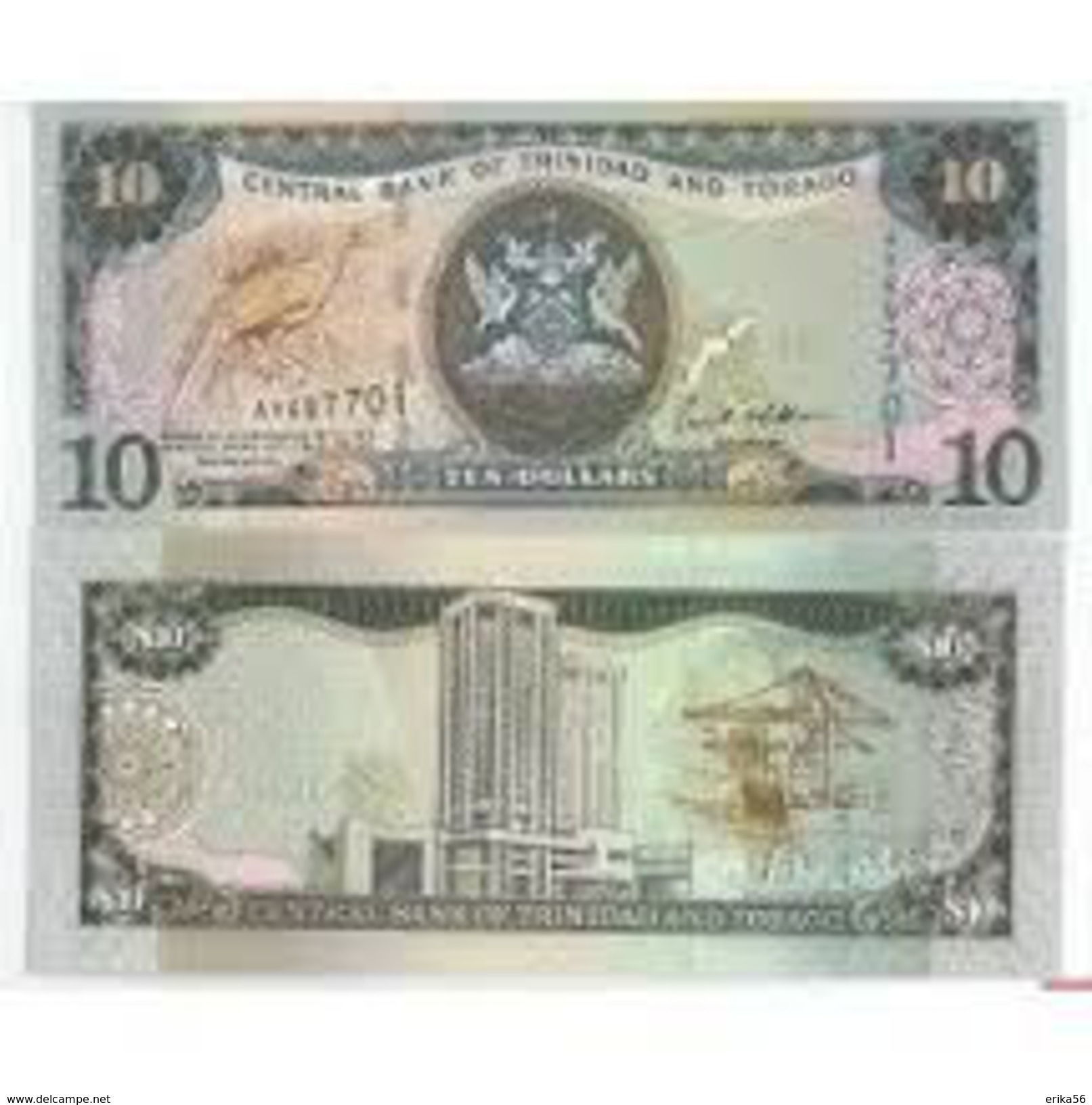 Billet  Trinite Et Tobago  10 Dollars - Trinidad & Tobago