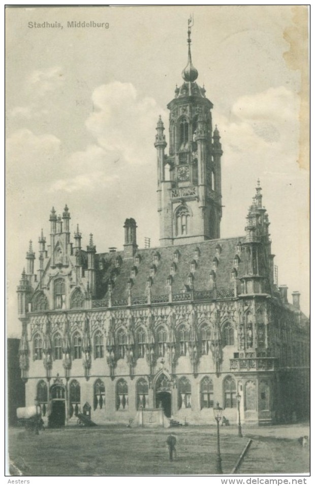 Middelburg 1915: Stadhuis - Gelopen. (39 - F. B. Den Boer, Middelburg) - Middelburg