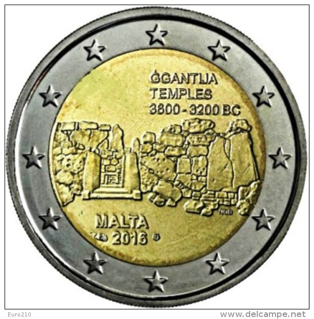 MALTA - 2 Euro 2016 - Templi Di Gigantia - COINCARD!!! - Malta