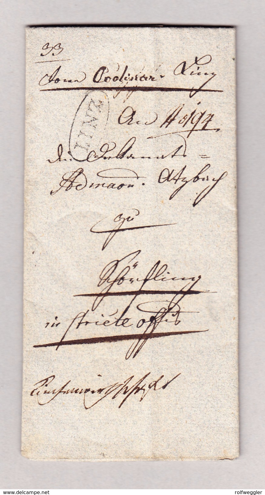 Österreich OÖ LINZ Im Kreis12.1.1832 Vorphila Brief - ...-1850 Préphilatélie