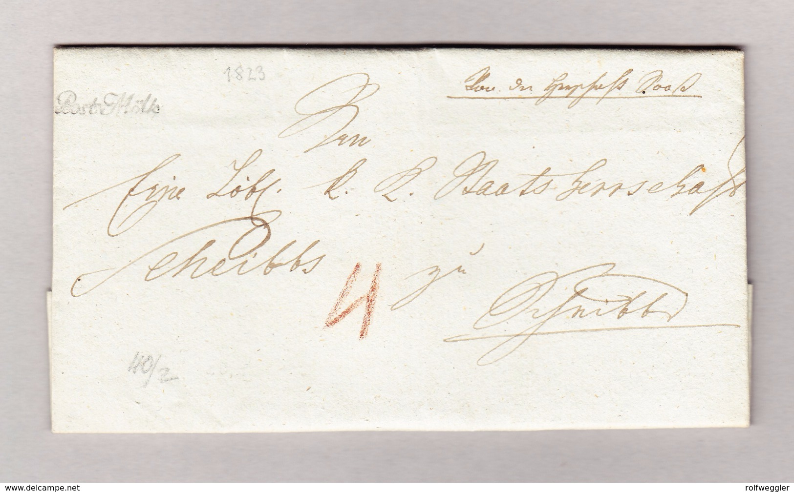 Österreich Post Mölk Schreibschrift Stempel (Melk Bei St Pölten) 1823 Vorphila Brief - ...-1850 Préphilatélie