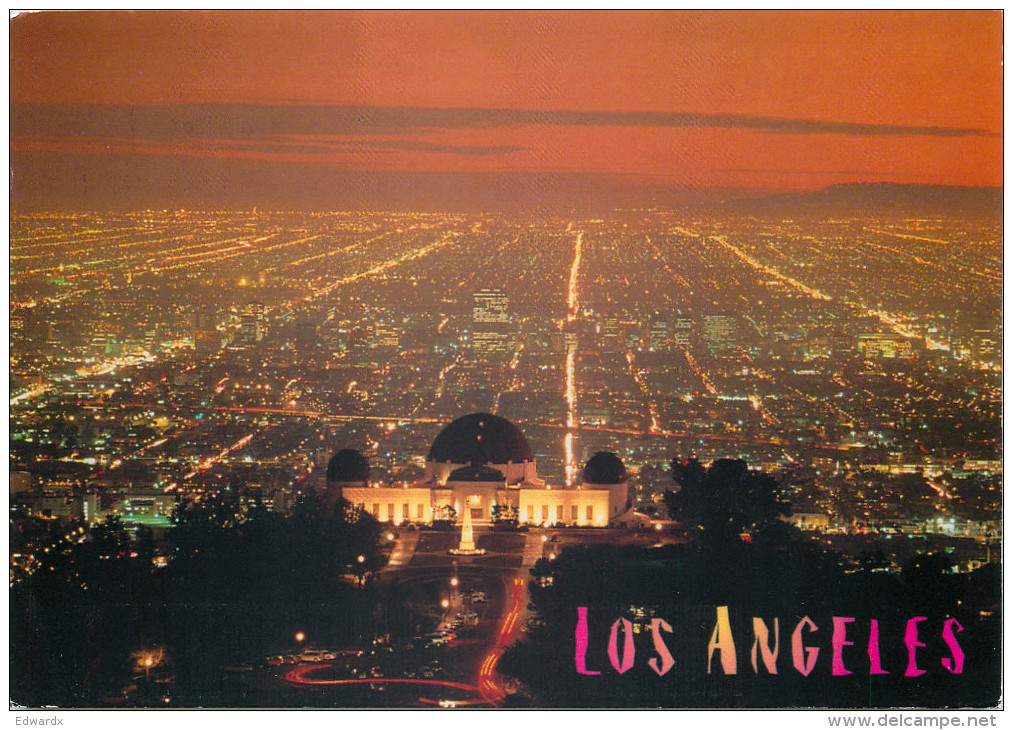 Griffith Observatory, Los Angeles, California, United States US Postcard Posted 2007 Stamp - Los Angeles