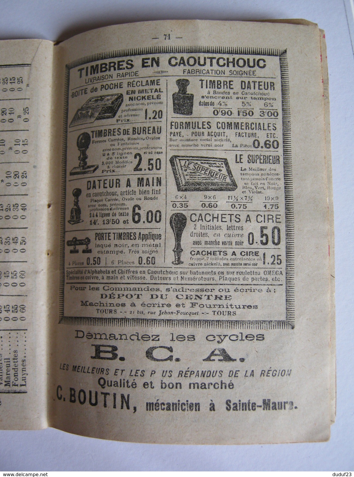 GUIDE INDICATEUR DE TOURAINE - Service D'été 1912 - GUIDE HORAIRE TRAINS TRANWAYS PRIX DES PLACES NOMBREUSES PUBLICITES - Europe