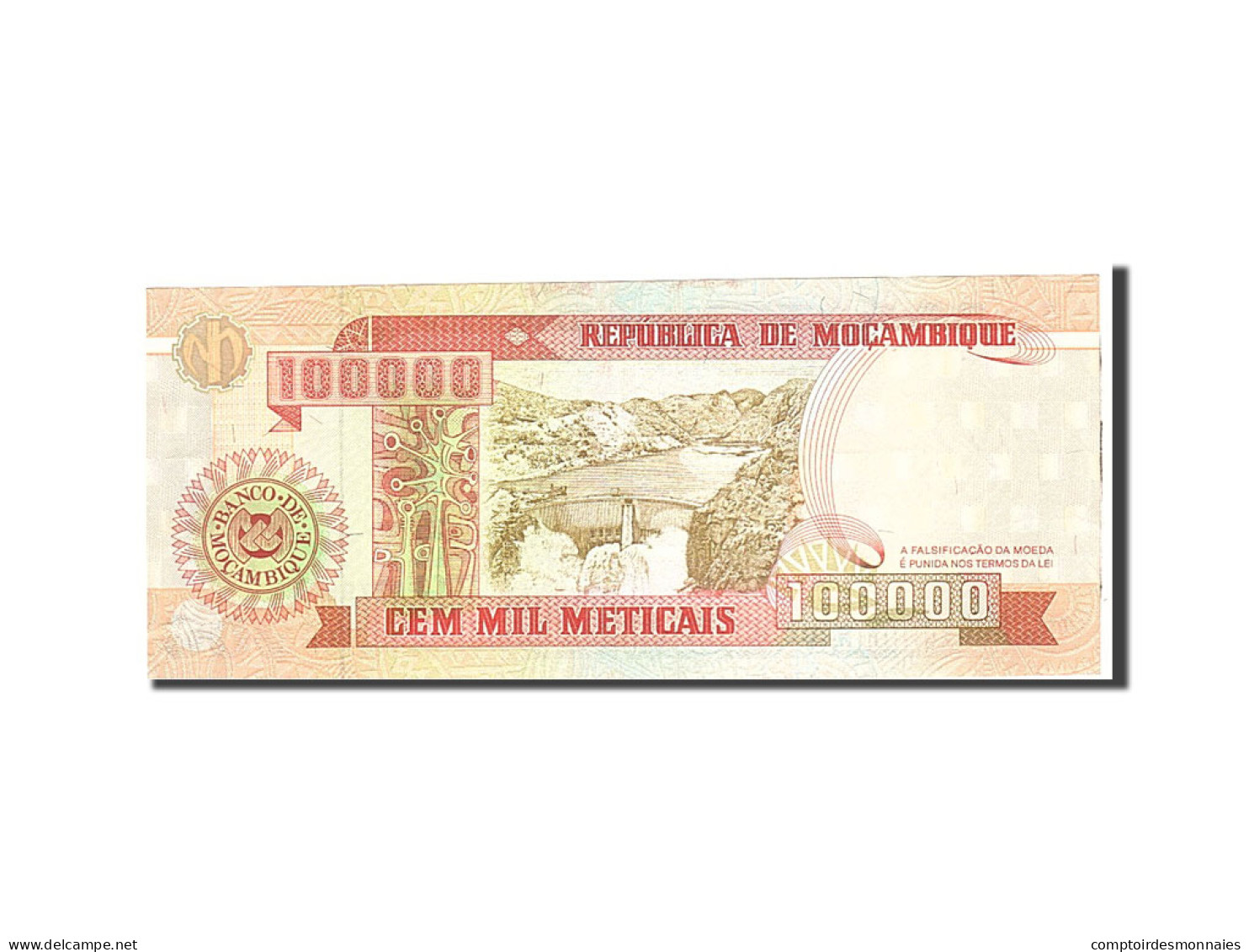 Billet, Mozambique, 100,000 Meticais, 1993, Undated, KM:139, SPL - Mozambique