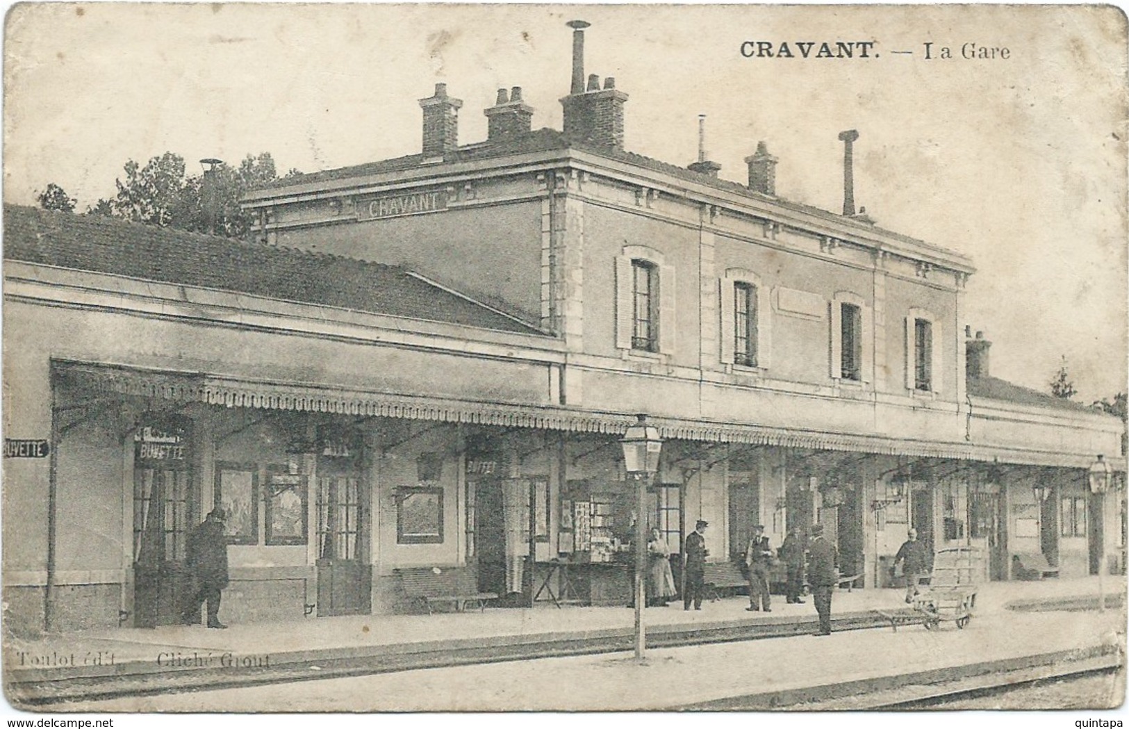 89 - CRAVANT - La Gare - Animée 1907 - Other & Unclassified