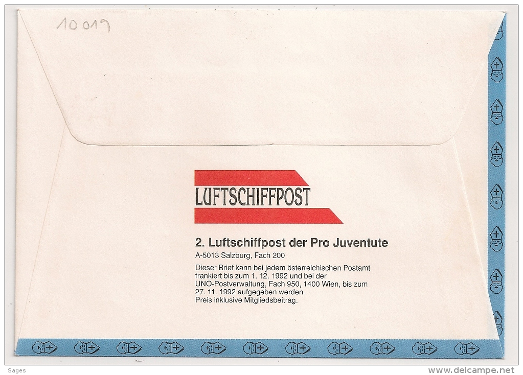 LUFTSCHIFFPOST 20 JAHRE NIKOLAUS. 1992 - FDC