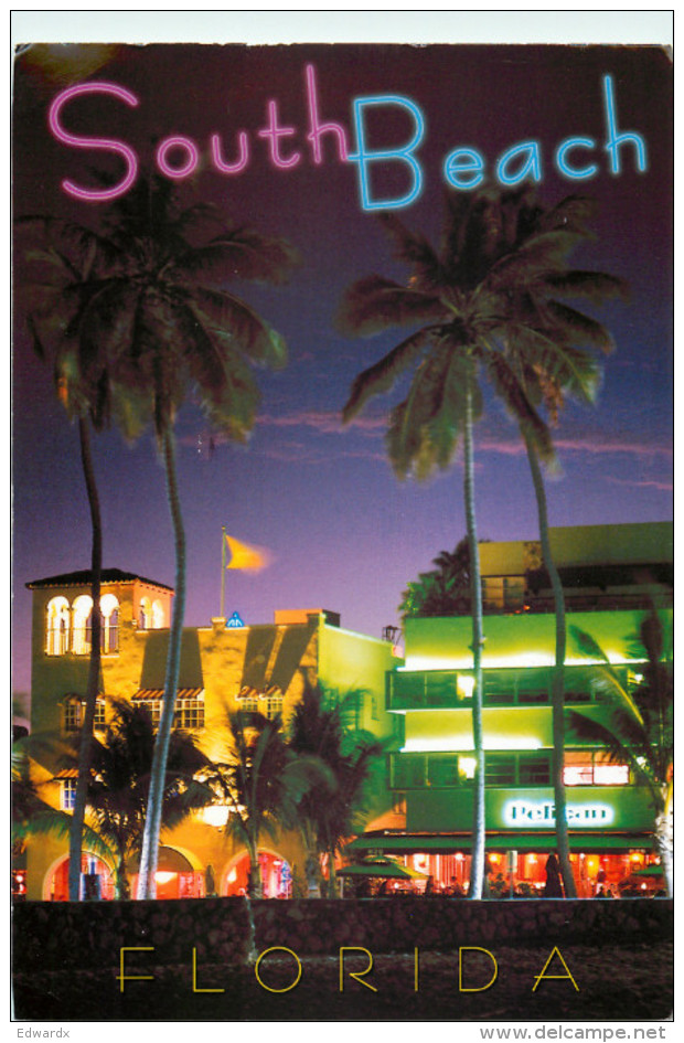 Art Deco Hotels, Miami, Florida, United States US Postcard Posted 2010 Stamp - Miami