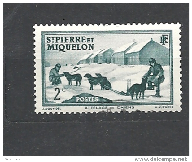 ST. PIERRE & MIQUELON  1938 Local Motives YVERT 167 SOFTLY CANCELLED - Ungebraucht