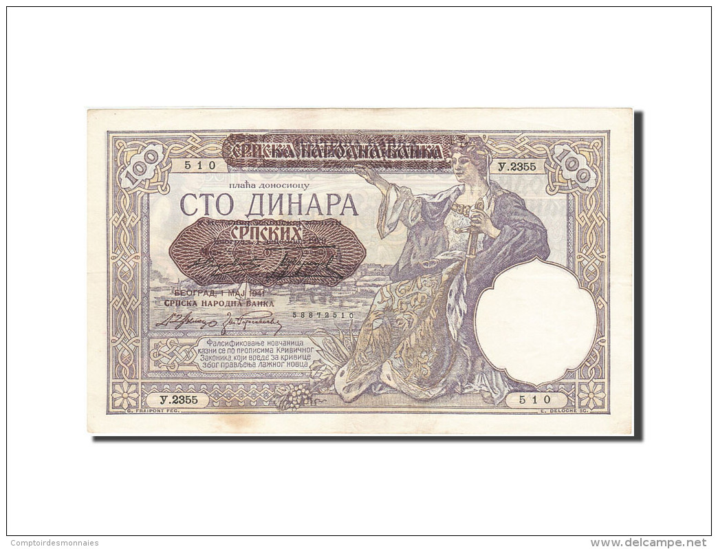 Serbie, 100 Dinara, 1941, 1941-05-01, KM:23, SUP - Serbie