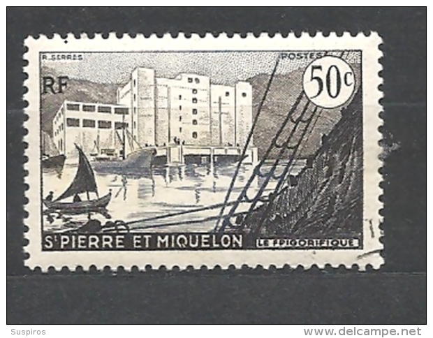 ST. PIERRE & MIQUELON  1955 Refrigeration Plant      YVERT 349 MNH - Unused Stamps