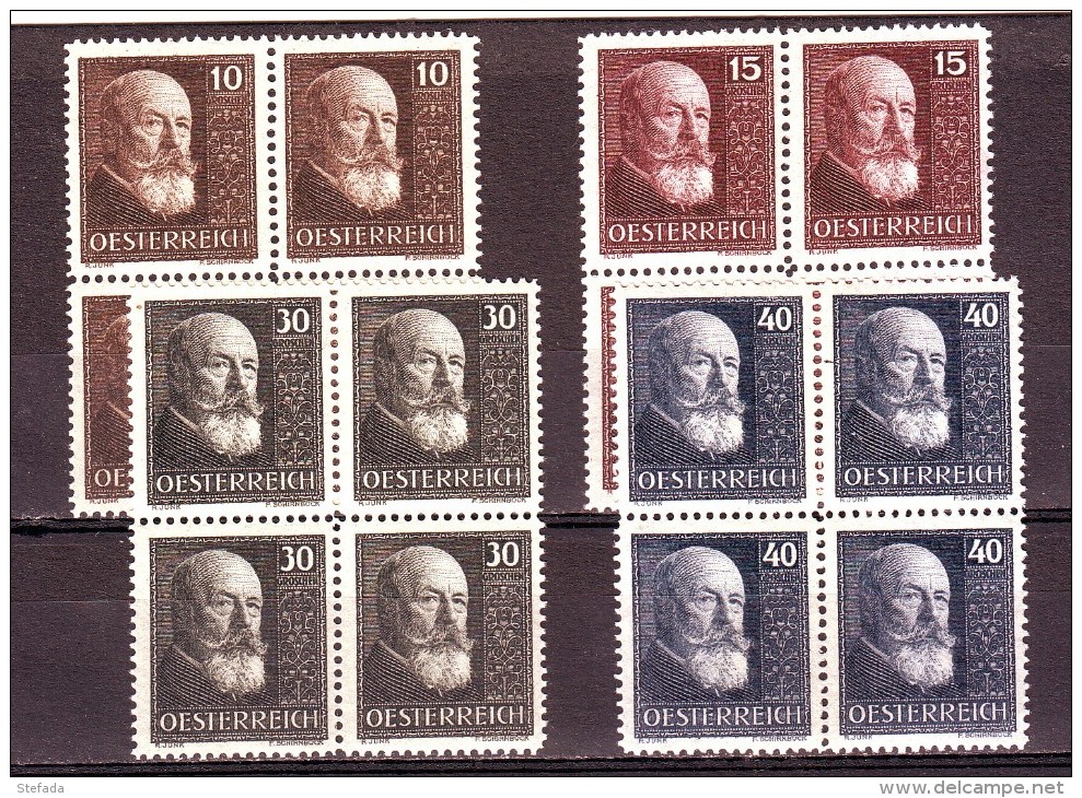 AUSTRIA  AUTRICHE  OSTERREICH  1928  PRESIDENTE HAINISCH QUARTINA  4 VAL.  MNH** - Ungebraucht