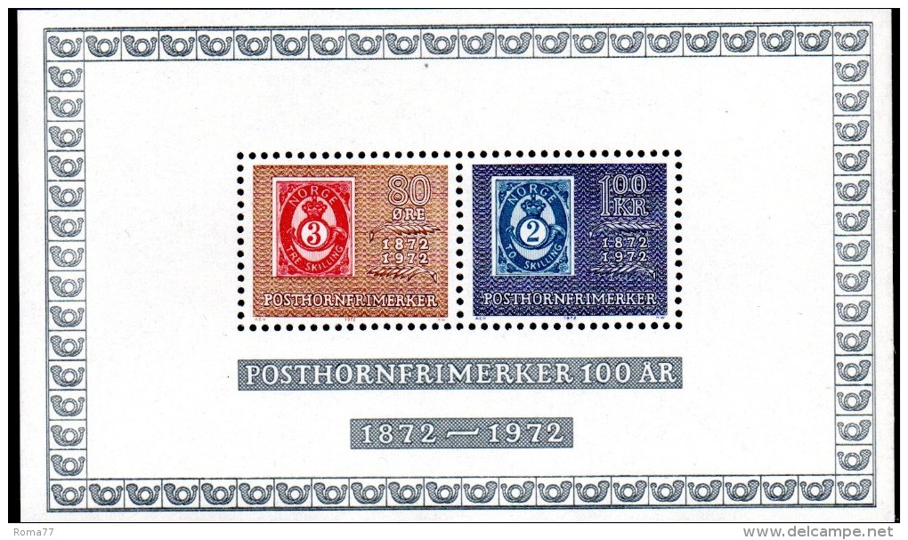 BF105 - NORVEGIA 1972 , Il BF N. 2 ***  MNH - Blocchi & Foglietti