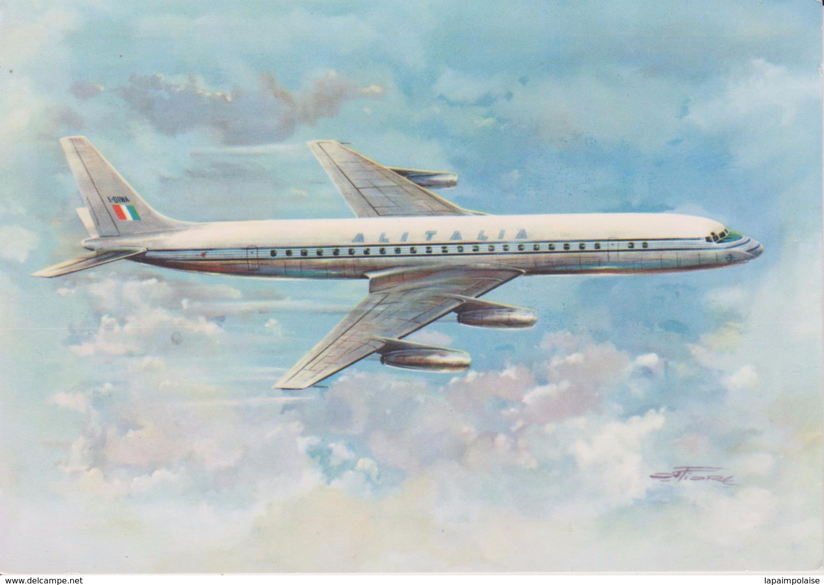 THENE TRANSPORT AVIATION AVIONS    " ALITALIA DOUGLAS DC 8 "  N° - 1946-....: Moderne