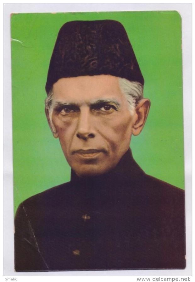 PAKISTAN POSTCARD - Quaid Azam Muhammad Ali Jinnah, Founder Of Pakistan - Historical Famous People