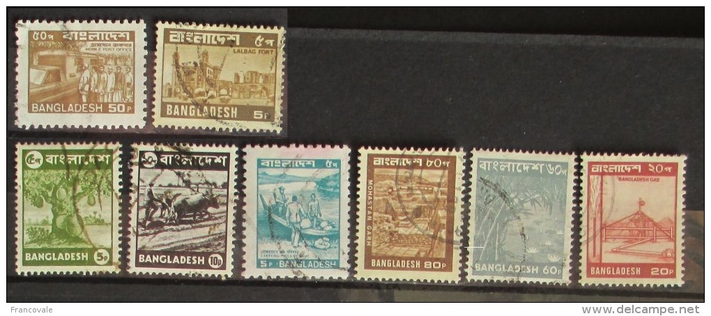 Bangladesh 1978 - 1982 Lot 8 Stamps Used Transport Gas Mohastan Agriculture - Bangladesh