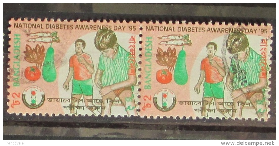 Bangladesh 1995 National Diabetes Awareness Day Couple Used - Bangladesh