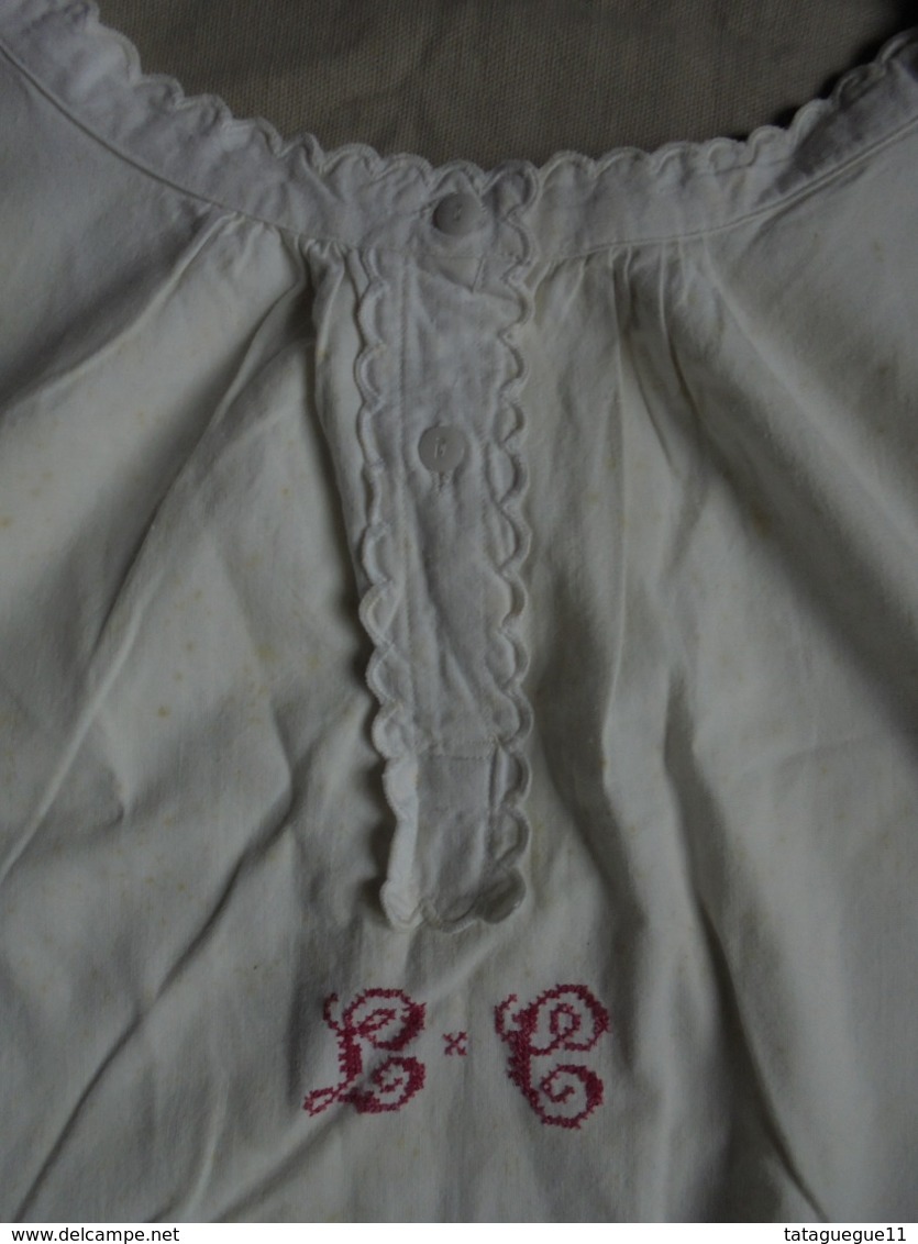 Ancien - Chemise Longue Sans Manche En Coton Pour Femme Années 40 - 1900-1940