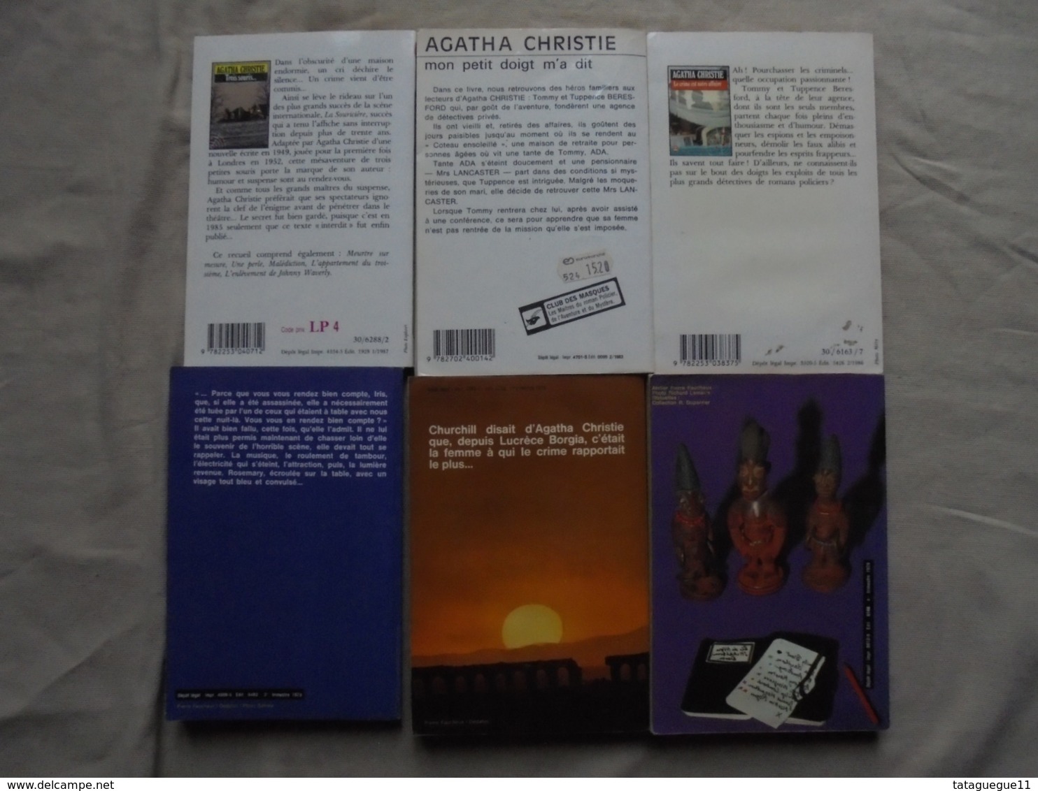 Vintage - Petit Lot - 6 Livres Agatha Christie - Collections Diverses Années 70/80 - Agatha Christie