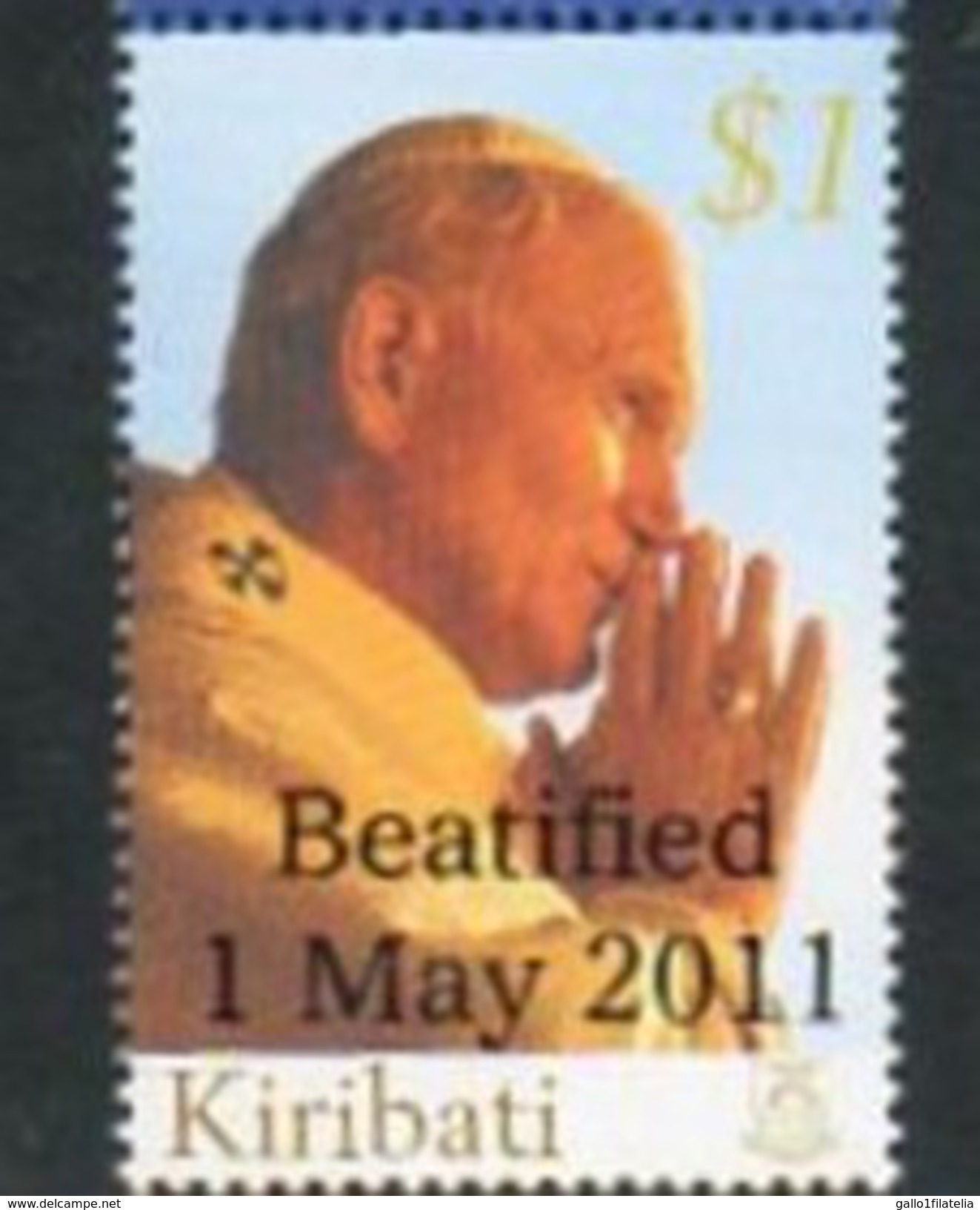 2011 - KIRIBATI - BEATIFICAZIONE PAPA GIOVANNI PAOLO II / POPE JOHN PAUL II BEATIFIED . MNH - Kiribati (1979-...)