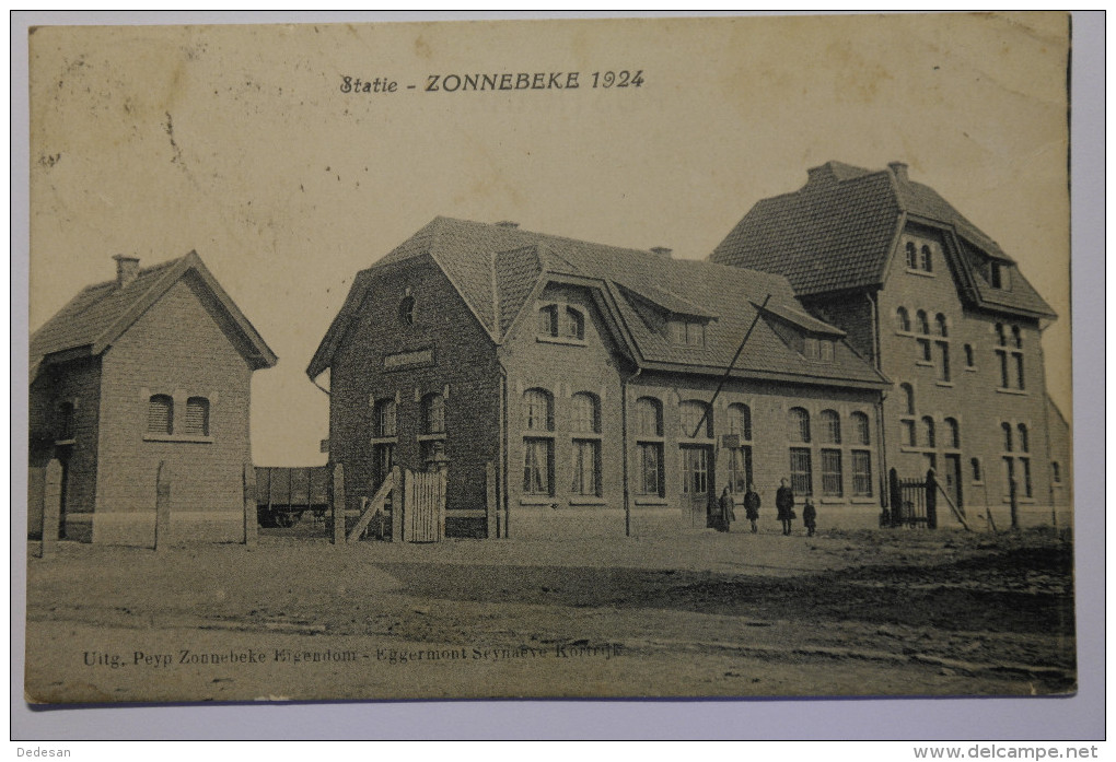 CPA Statie Zonnebeke 1924 - LEB01 - Zonnebeke