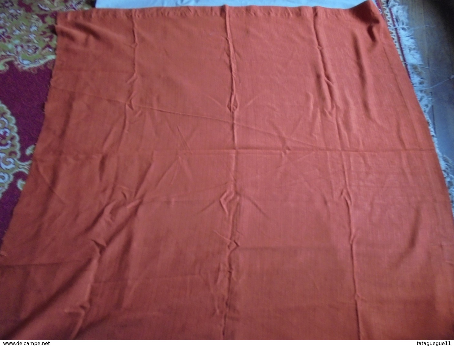 Coupon De Tissu D'ameublement, Rideau - Couleur Orange... Vintage - Laces & Cloth