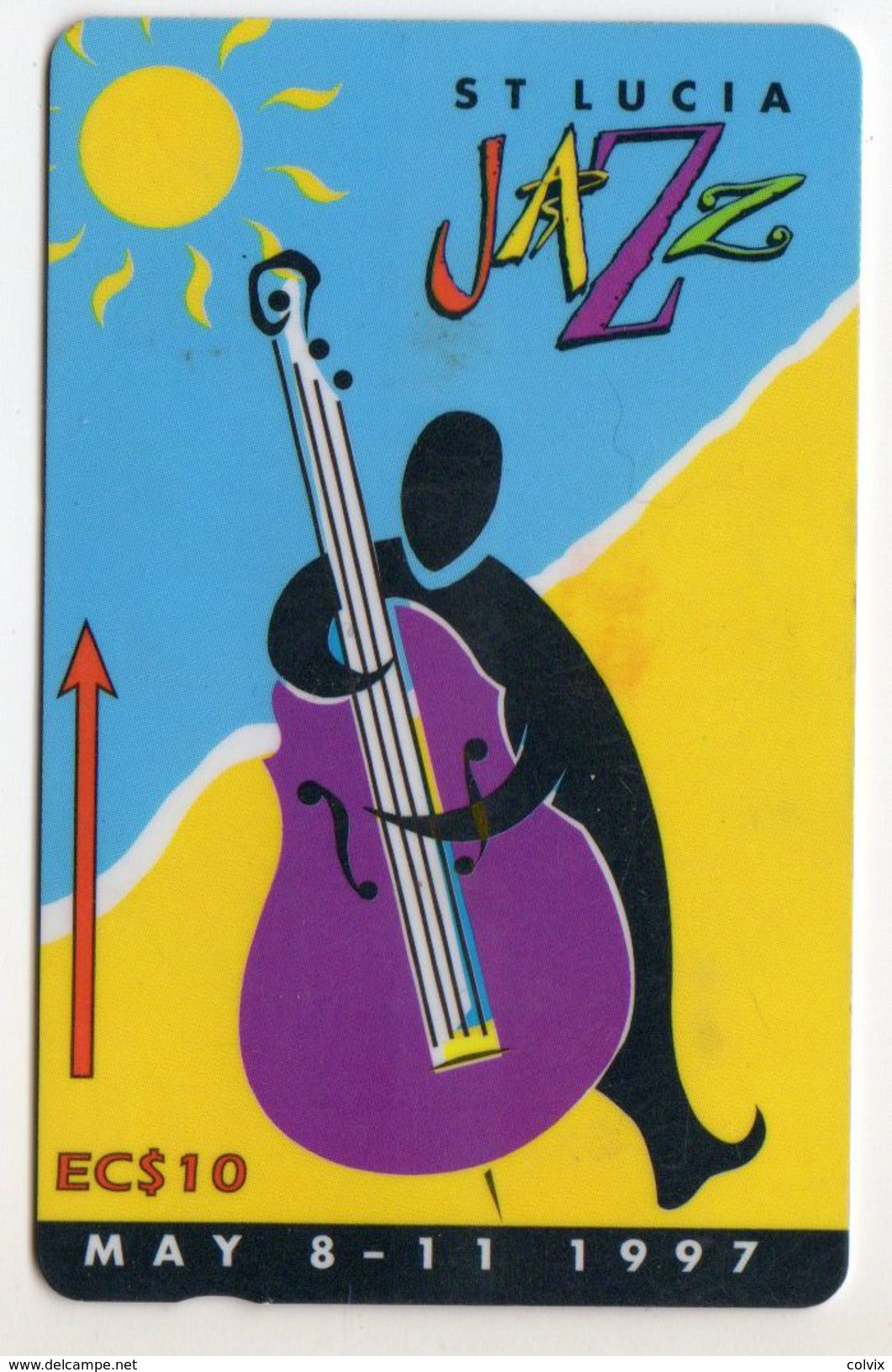 SAINTE LUCIE REF MVCARDS STL-147D CABLE & WIRELESS 10$ FESTIVAL DE JAZZ 1997 - Saint Lucia