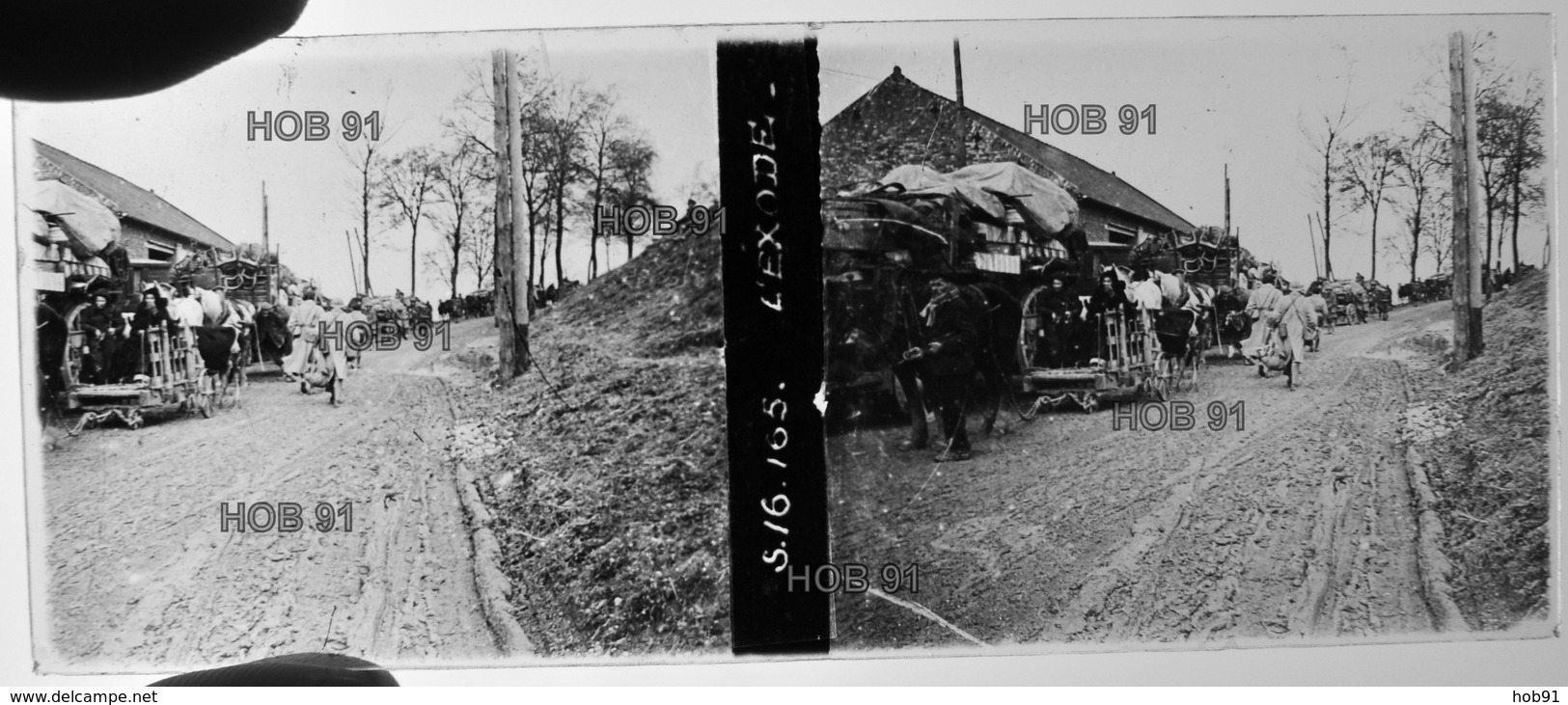 Photographie - Plaque De Verre - Guerre 14/18 - L'Exode (B 513-1, Lot 1) - Glasdias