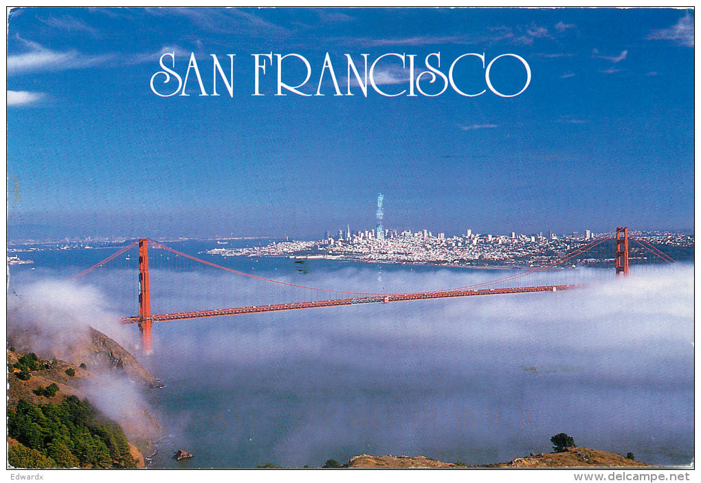 Golden Gate Bridge, San Francisco, California, United States US Postcard Posted 2007 Stamp - San Francisco