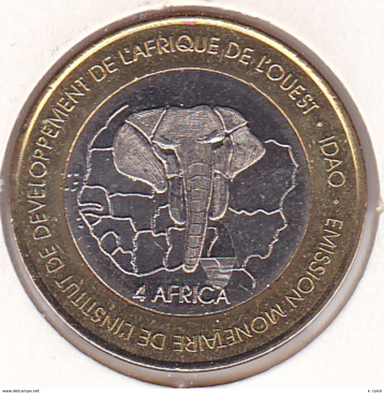 Togo 6000 6.000 CFA 2003 Bimetallic UNC - Togo