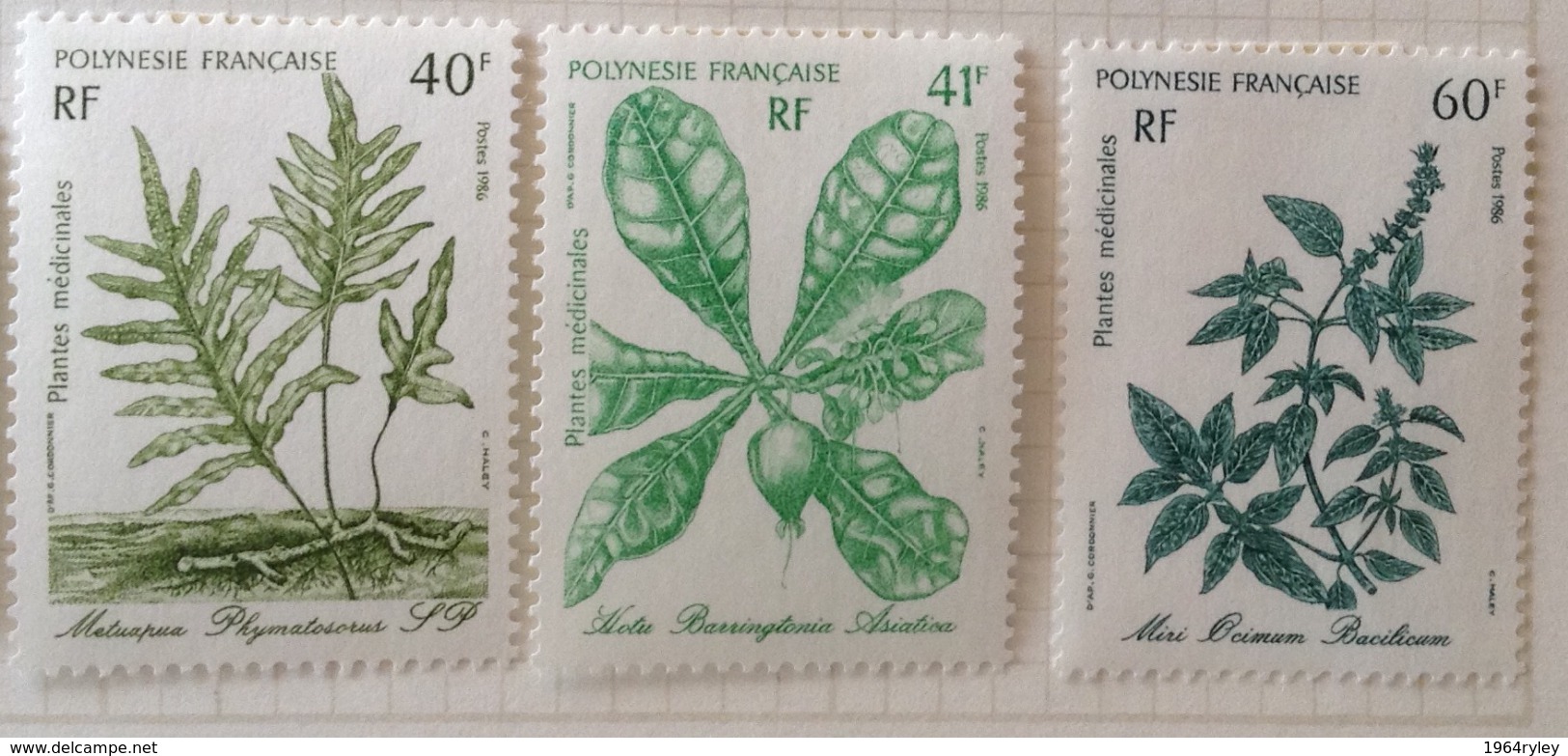 French Polynesia - 1986 MH* # 449/451 - Unused Stamps