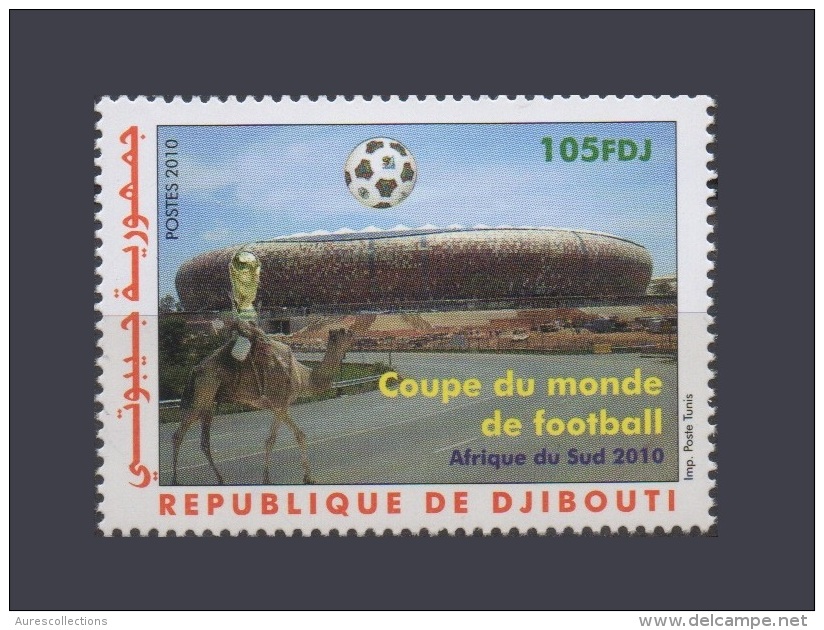 DJIBOUTI SOCCER WORLD CUP COUPE MONDE FOOTBALL SOUTH AFRICA 2010 MNH ** RARE - 2010 – Zuid-Afrika
