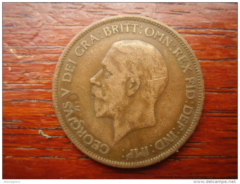 Great Britain 1930  GEORGE V  ONE PENNY  USED FAIR CONDITION.(HG34) - Other & Unclassified