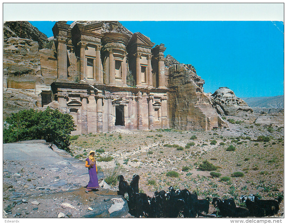 El Dir, Petra, Jordan Postcard Posted 1997 Stamp - Giordania