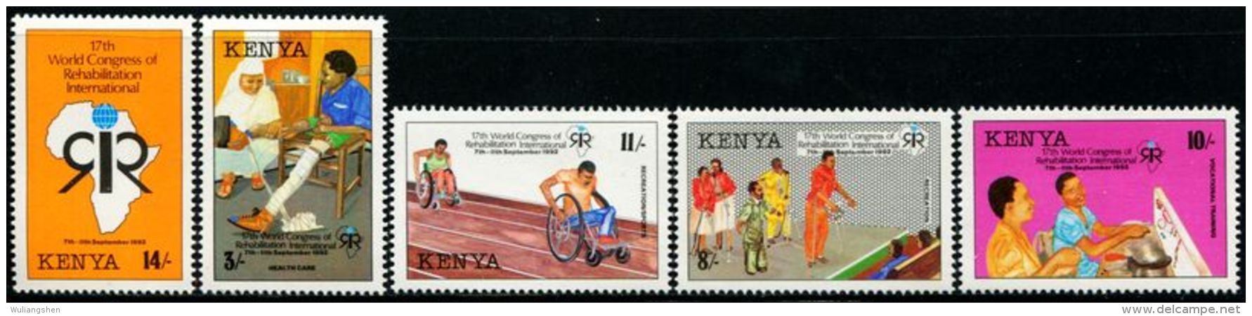 KE0192 Kenya 1993 Help Disabled People 5v MNH - Kenya (1963-...)