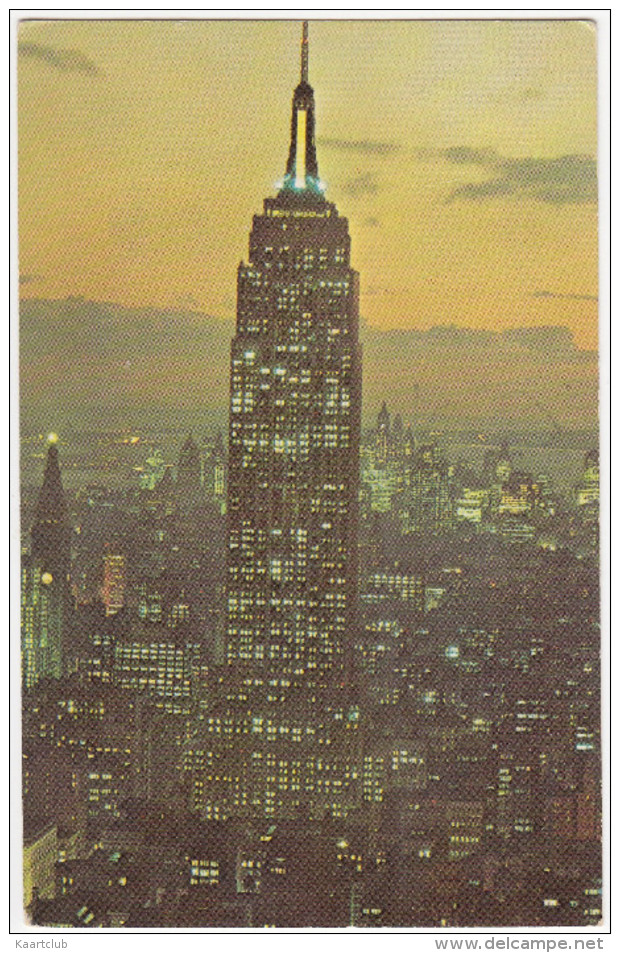 Empire State Building At Sunset   - New York City - (1966)  - (N.Y.C.,- USA) - Empire State Building