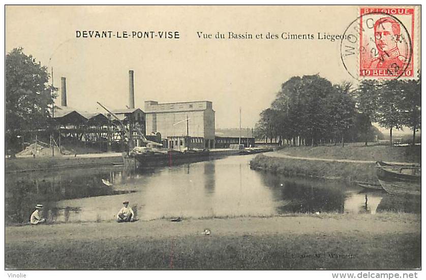 E-16 842 :  DEVANT LE PONT VISE BASSIN DES PENICHES. CIMENTS LIEGEOIS. - Visé