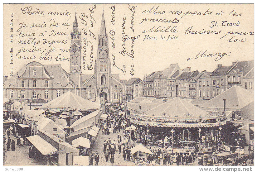 St Truiden St Trond - Grand Place, La Foire (top Animation, Nels 66, Nr 24, 1903) - Sint-Truiden