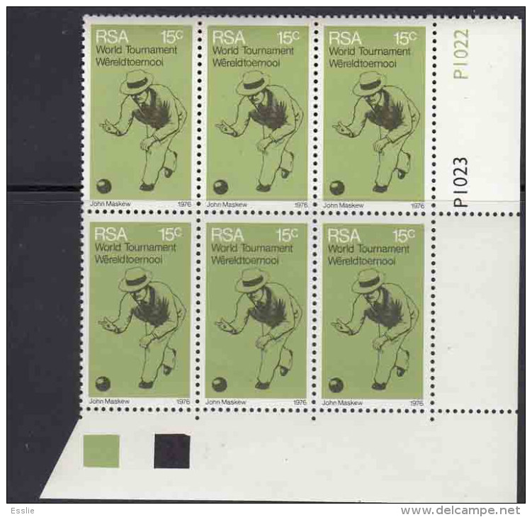 South Africa RSA - 1976 - Sports Bowls World Tournament Championships - Control Block - Petanca