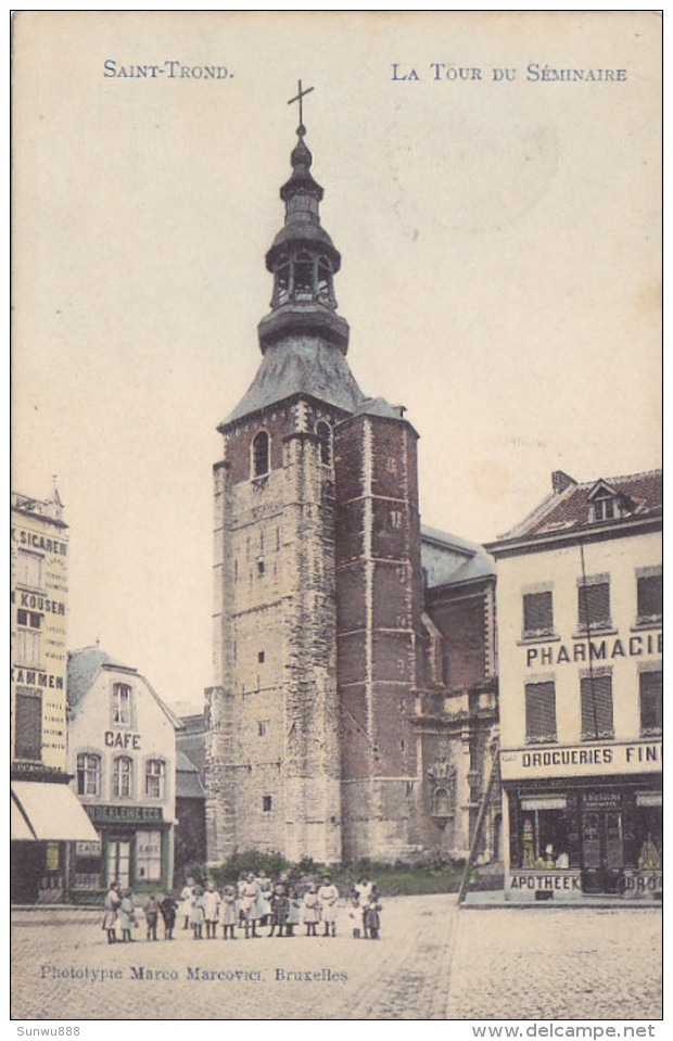 St Truiden Saint Trond - La Tour Du Séminaire (Marco Marcovici, Gekleurd, Animation, 1907) - Sint-Truiden