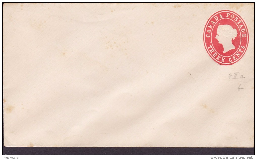 Canada Postal Stationery Ganzsache Entier 3c. Red Victoria Cover Lettre Unused (2 Scans) - 1860-1899 Reign Of Victoria